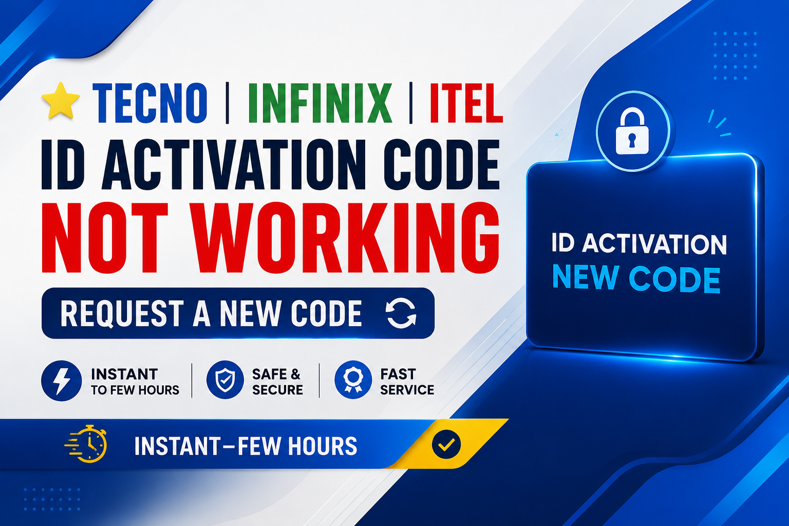 TECNO | INFINIX | ITEL ID Activation Code Not Working | Request a New Code | Instant to 24 Hours ✅